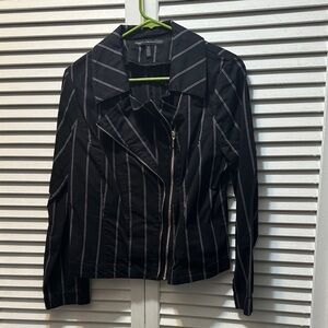White House Black Market Black Pinstripe Blazer
